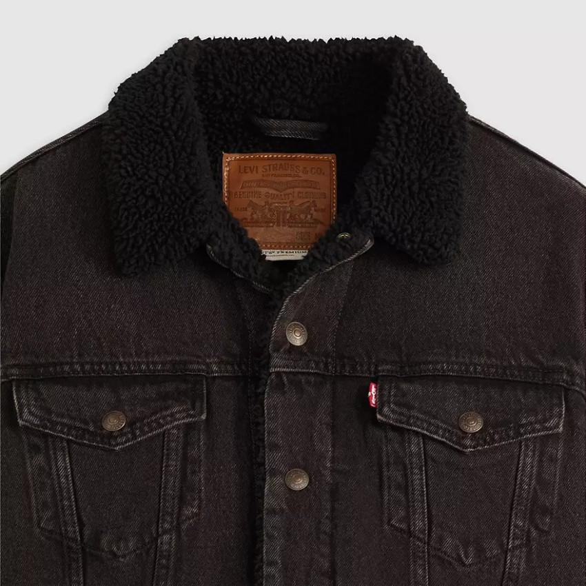 Veste Homme Levi's SHERPA TRUCKER TYPE III Noir Délavé Cloane Vannes 16365 0291