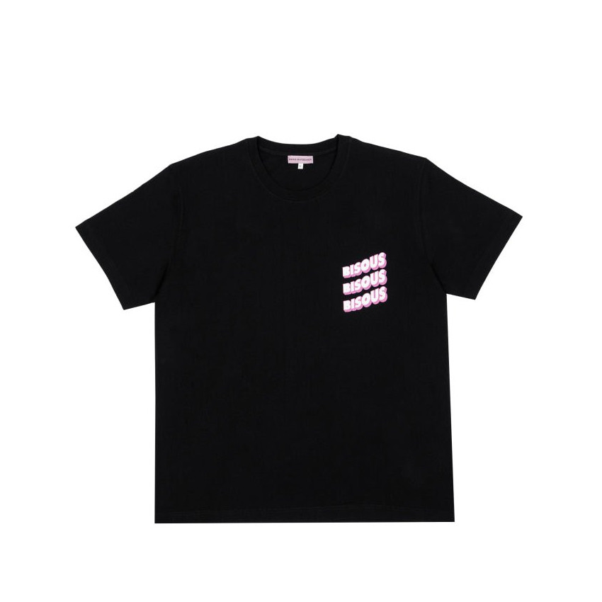 T-Shirt Mixte Bisous Skateboards SONICS Noir Cloane Vannes