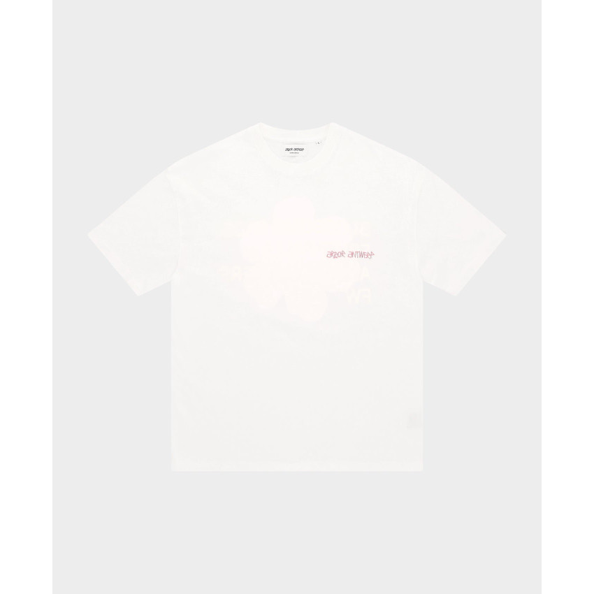 T-Shirt Mixte Arbor Antwerp PINK/ORANGE BLOSSOMS Blanc Cloane Vannes