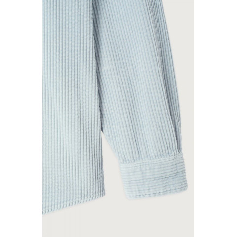 Chemise en Velours American Vintage Homme PADOW Bleu Ciel Cloane Vannes MPADO06AH25