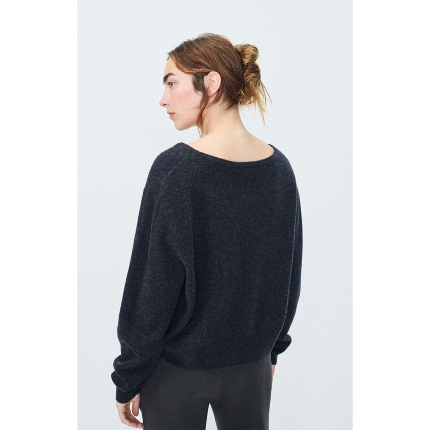 Pull Femme American Vintage RAXOW Noir Cloane Vannes RAX18EH25