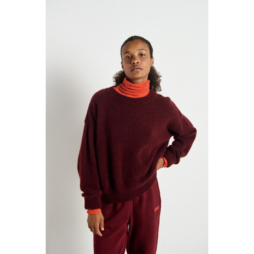 Pull Femme American Vintage VITOW Bordeaux Cloane Vannes