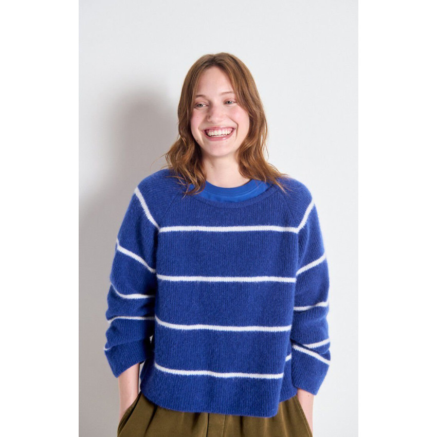 Pull Femme American Vintage VITOW Bleu Royal Cloane Vannes