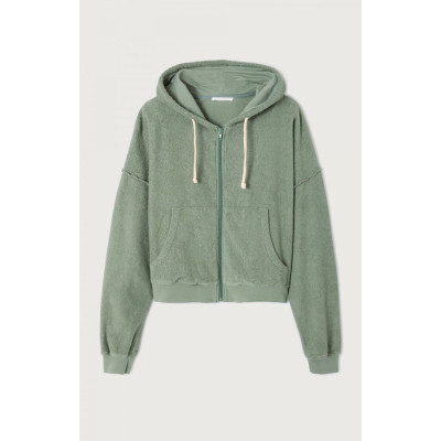 Sweat Femme American Vintage Zippé BOBYPARK Kaki Cloane Vannes BOBY03FH25