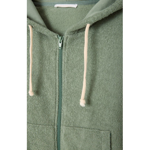 Sweat Femme American Vintage Zippé BOBYPARK Kaki Cloane Vannes BOBY03FH25