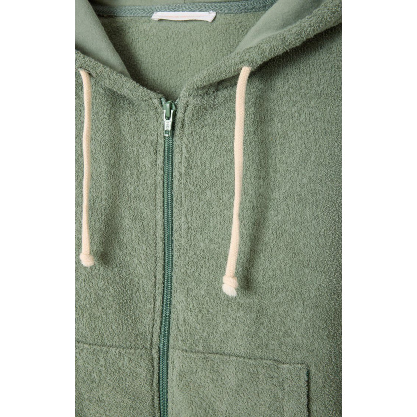 Sweat Femme American Vintage Zippé BOBYPARK Kaki Cloane Vannes BOBY03FH25