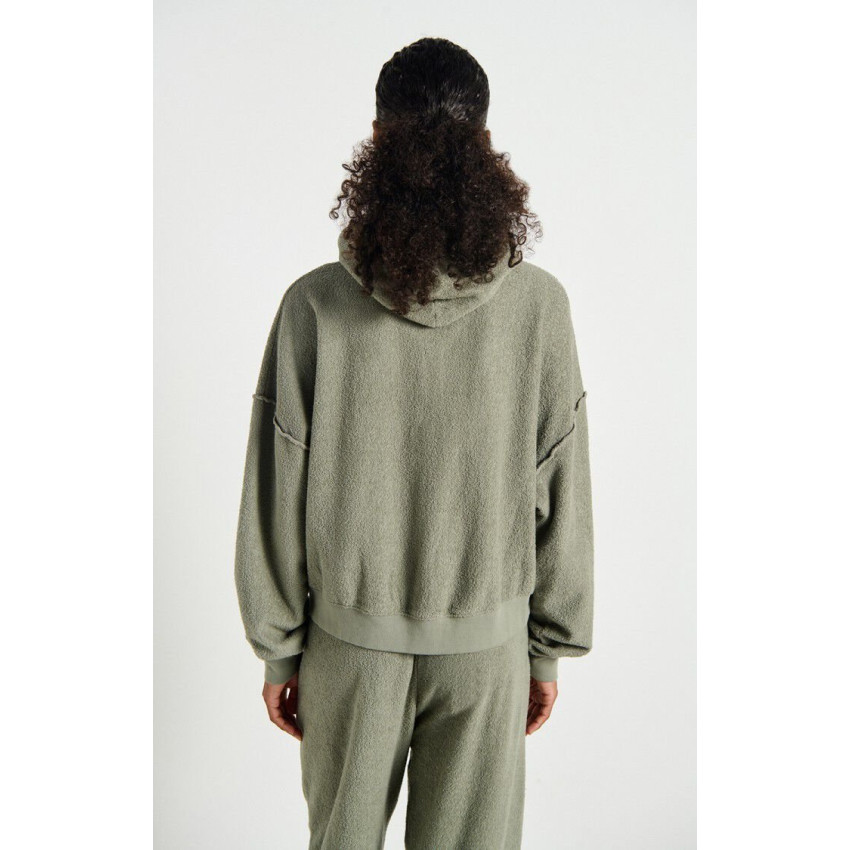 Sweat Femme American Vintage Zippé BOBYPARK Kaki Cloane Vannes BOBY03FH25