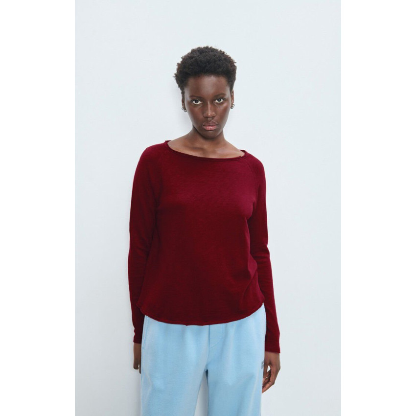 T-Shirt Manches Longues American Vintage Femme SONOMA Bordeaux Cloane Vannes
