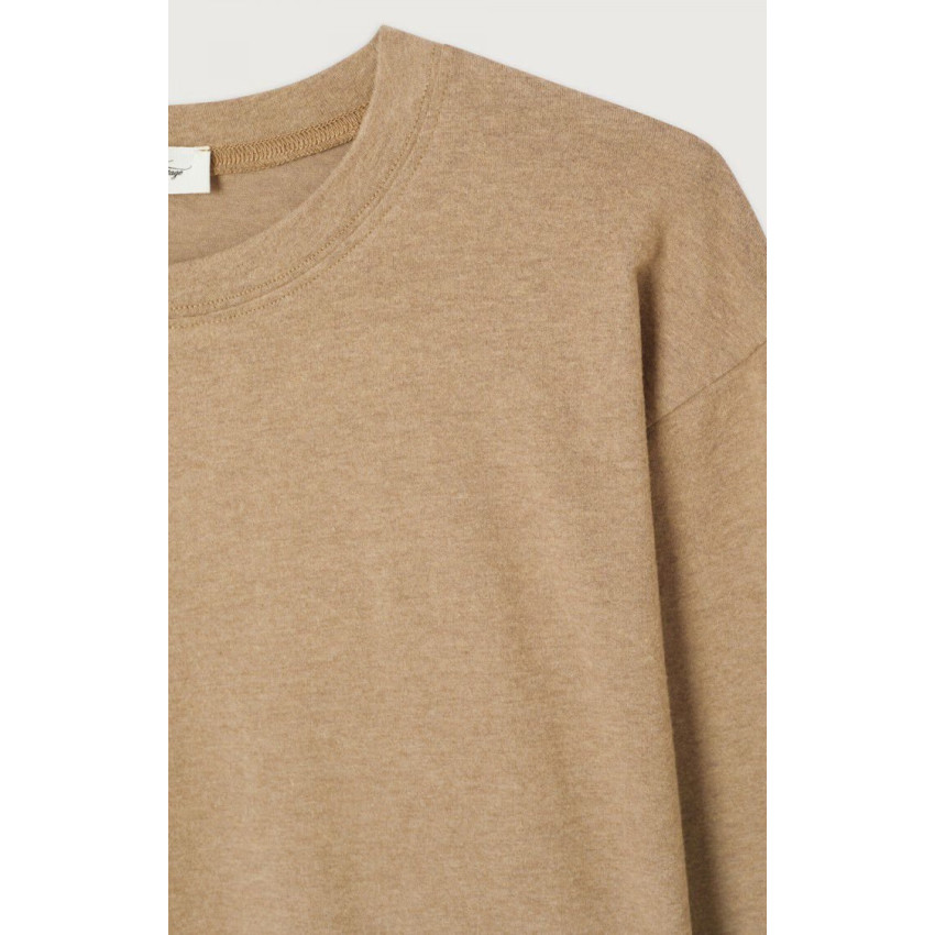 T-Shirt Manches Longues American Vintage Femme YPAWOOD Marron Cloane Vannes