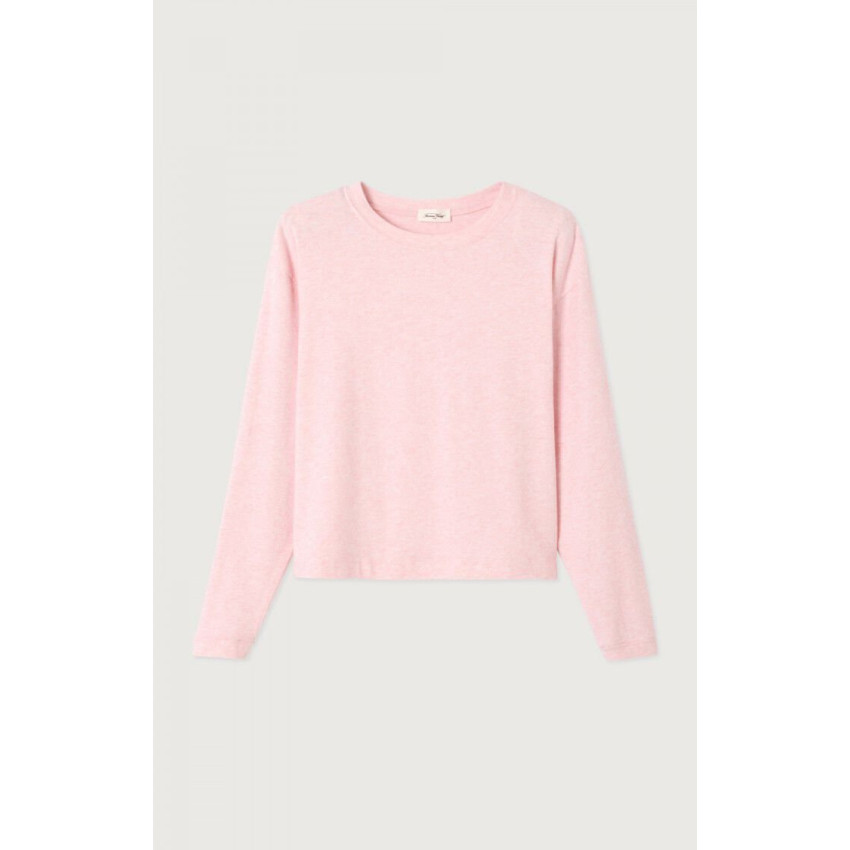 T-Shirt Manches Longues American Vintage Femme YPAWOOD Rose Cloane Vannes