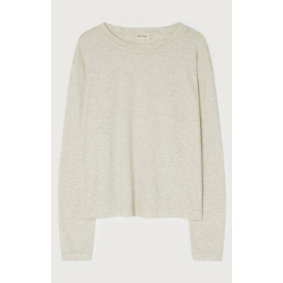 T-Shirt Manches Longues American Vintage Femme YPAWOOD Gris Cloane Vannes