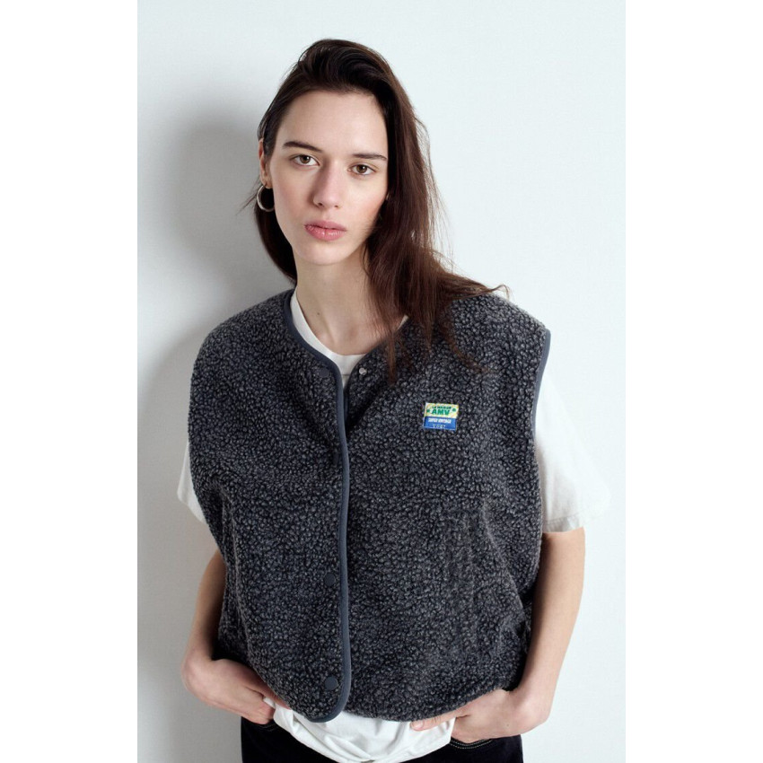 Veste Sans Manches American Vintage Femme HOKTOWN Anthracite Cloane Vannes