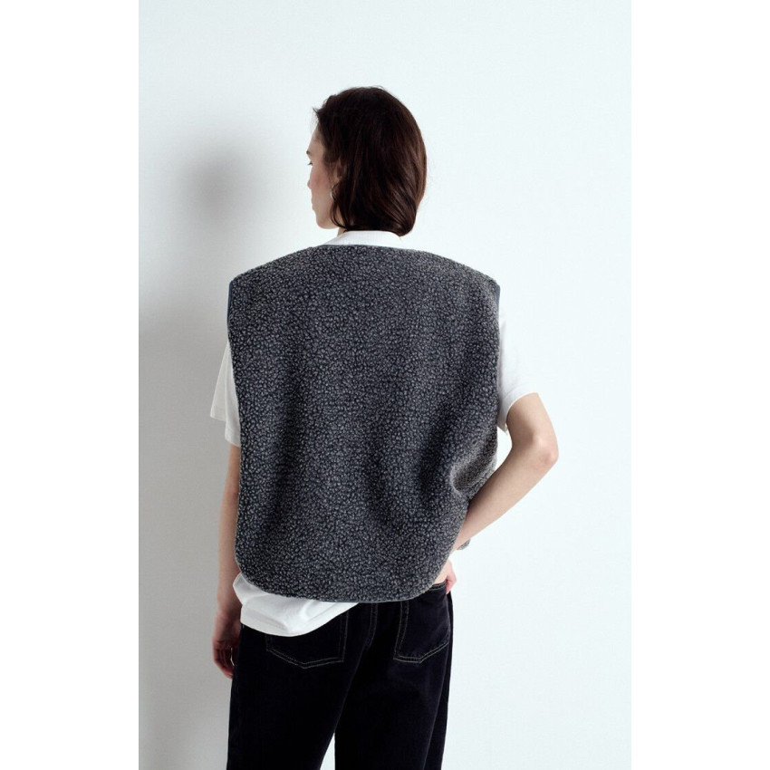 Veste Sans Manches American Vintage Femme HOKTOWN Anthracite Cloane Vannes