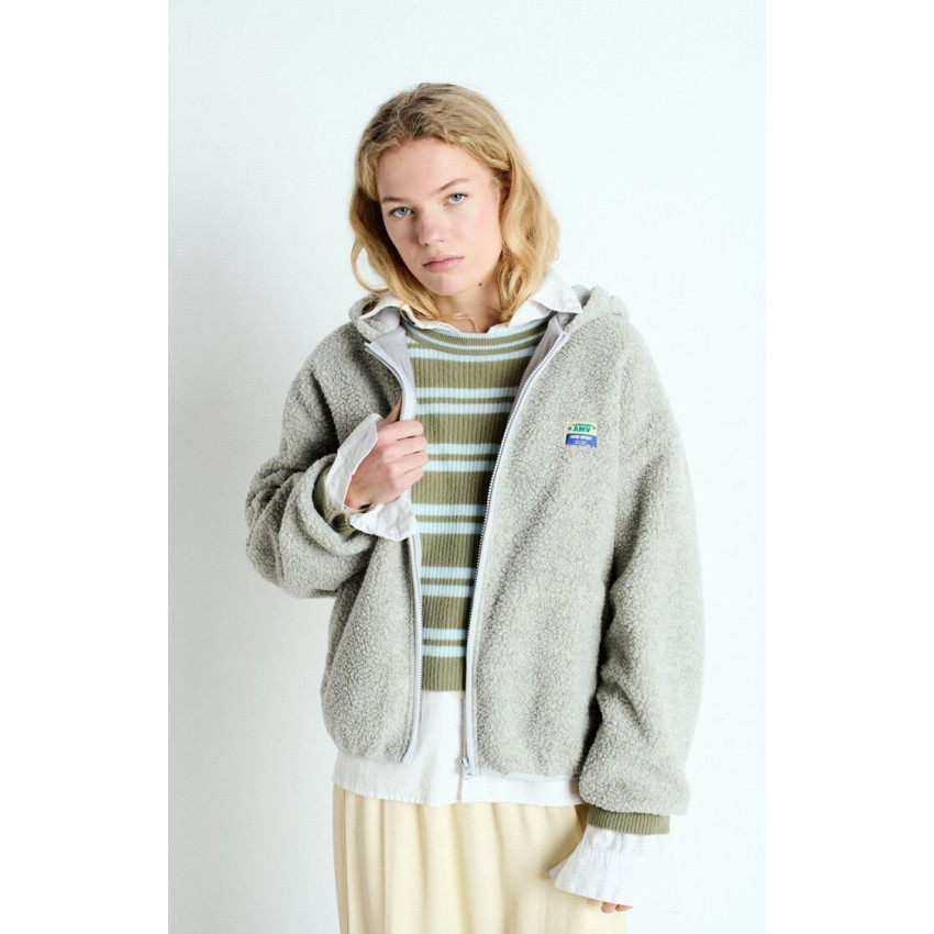 Veste Polaire American Vintage Femme HOKTOWN Gris  Cloane Vannes HOK16EH25