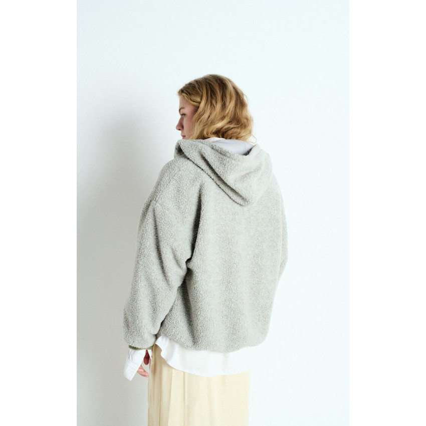 Veste Polaire American Vintage Femme HOKTOWN Gris  Cloane Vannes HOK16EH25