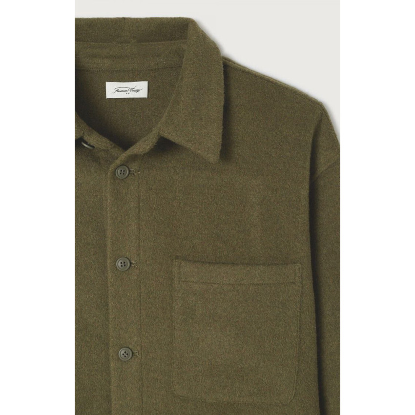 Surchemise Homme American Vintage DODILOO Kaki Cloane Vannes MDOD06ACH25