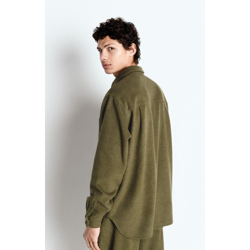 Surchemise Homme American Vintage DODILOO Kaki Cloane Vannes MDOD06ACH25