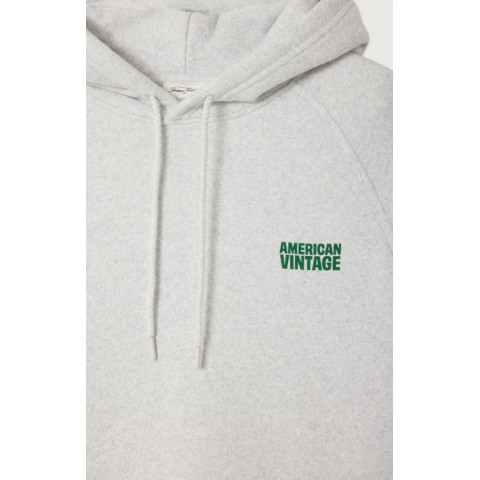 Sweat à Capuche American Vintage Homme BAPTOWN Gris Cloane Vannes MBAP03AH25