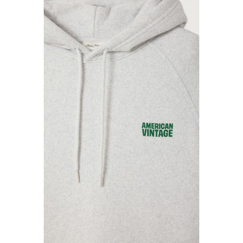 Sweat à Capuche American Vintage Homme BAPTOWN Gris Cloane Vannes MBAP03AH25