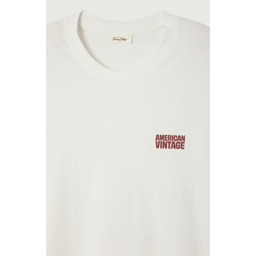 T-Shirt American Vintage Homme YKOBOW Blanc Cloane Vannes MYKO02CH25