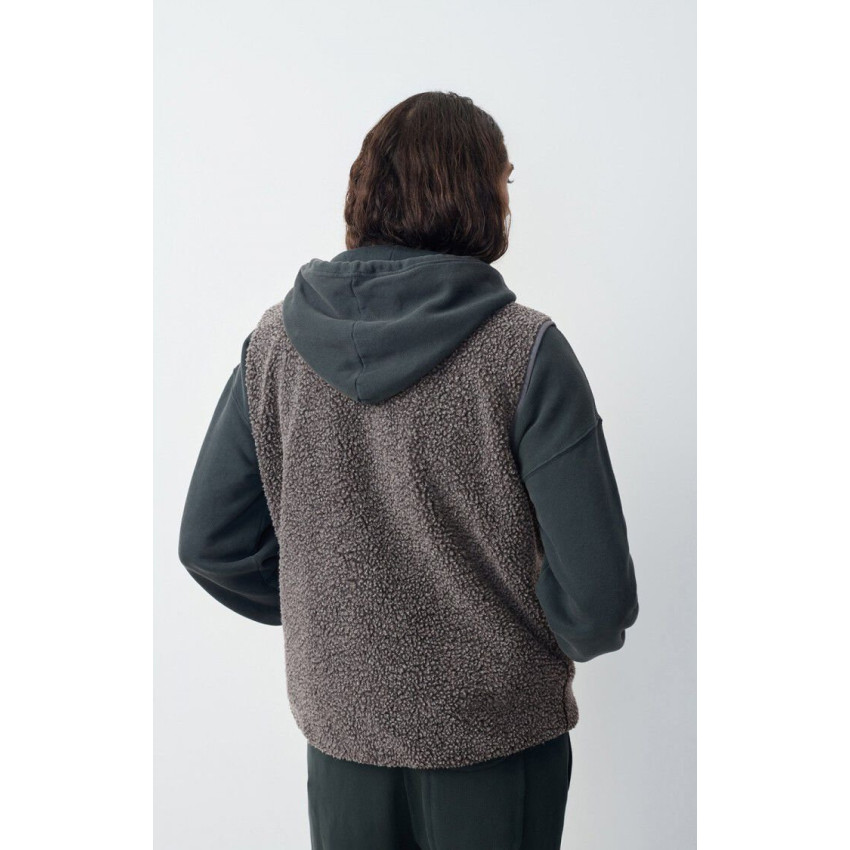 Veste Sans Manches Homme American Vintage HOKTOWN Anthracite Cloane Vannes