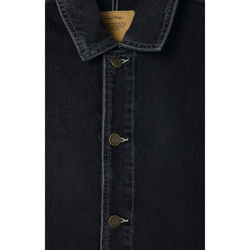 Veste en Jeans American Vintage Homme YOPDAY Noir Cloane Vannes YOP16EH25