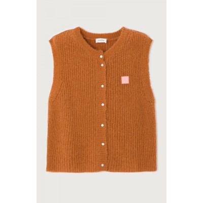 Gilet Sans Manches American Vintage Femme EAST Marron Cloane Vannes EAST19MCH25