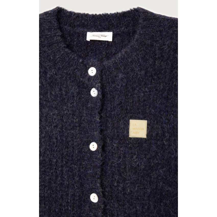 Gilet Sans Manches American Vintage Femme EAST Bleu Marine Cloane Vannes EAST19MMH25