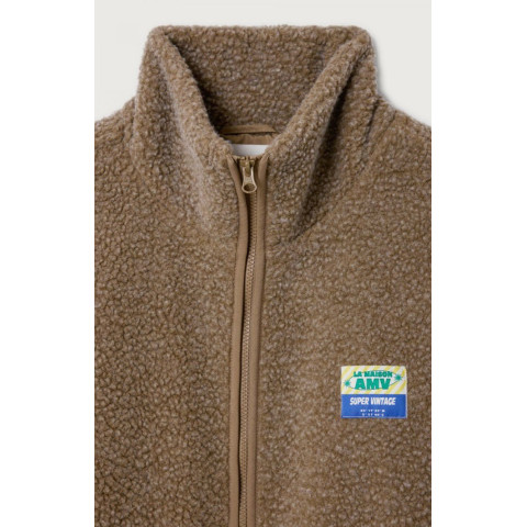 Manteau Polaire American Vintage Femme HOKTOWN Marron Cloane Vannes HOK17AH25