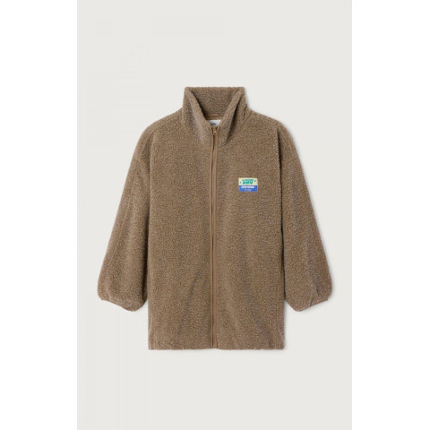 Manteau Polaire American Vintage Femme HOKTOWN Marron Cloane Vannes HOK17AH25