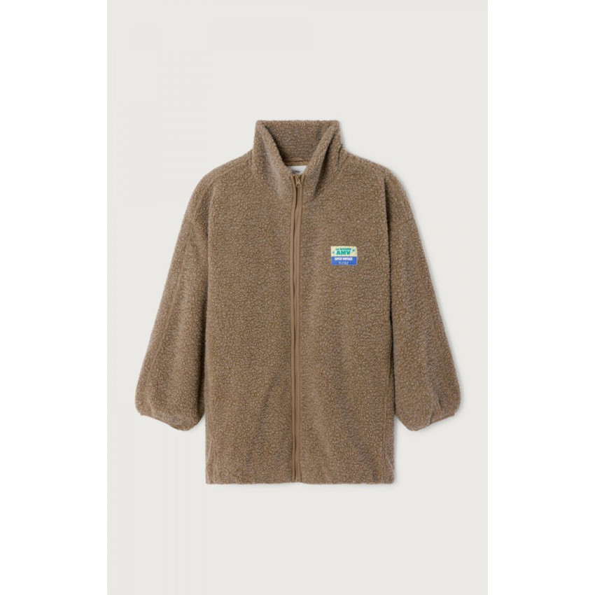 Manteau Polaire American Vintage Femme HOKTOWN Marron Cloane Vannes HOK17AH25