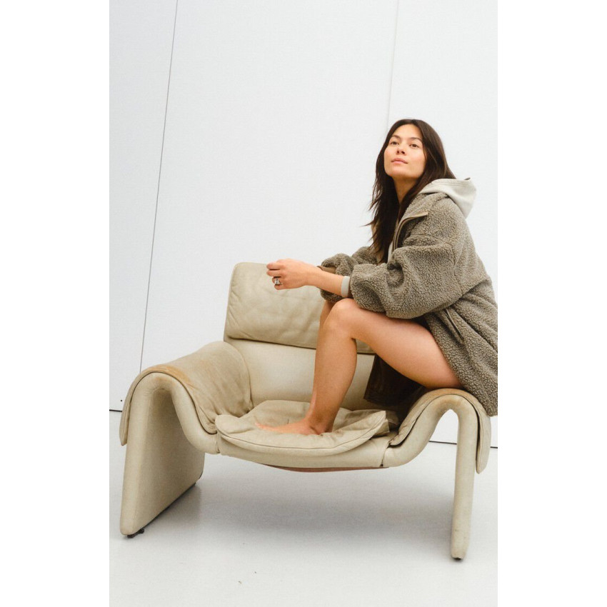 Manteau Polaire American Vintage Femme HOKTOWN Marron Cloane Vannes HOK17AH25