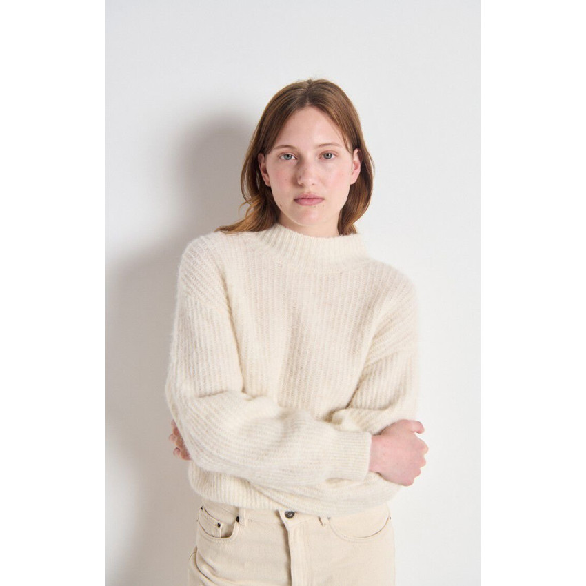 Pull Femme American Vintage EAST Ecru Cloane Vannes EAST18QH25