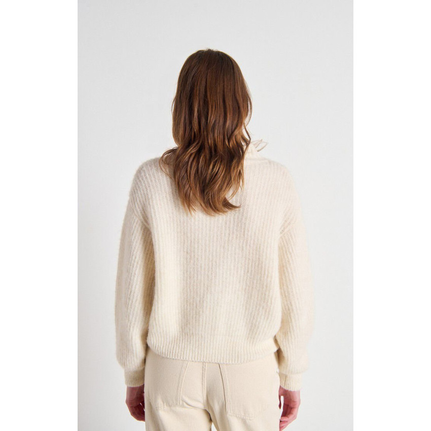 Pull Femme American Vintage EAST Ecru Cloane Vannes EAST18QH25