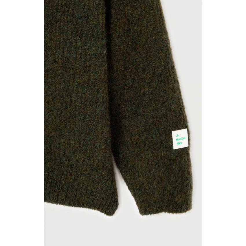 Pull Femme American Vintage EAST Vert Foncé Cloane Vannes EAST18UH25