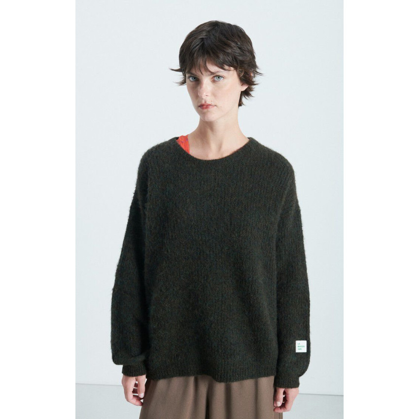 Pull Femme American Vintage EAST Vert Foncé Cloane Vannes EAST18UH25