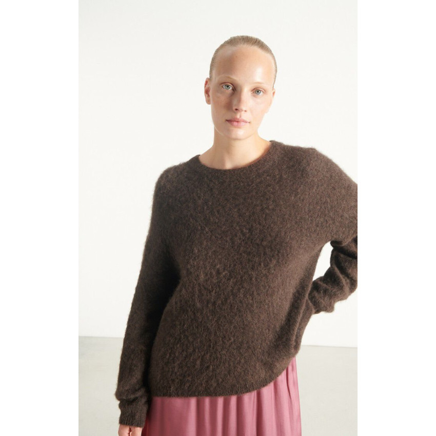 Pull Femme American Vintage NENYBAY Marron Cloane Vannes NEN18CH25