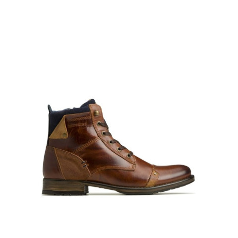 Bottines en cuir Redskins Homme YANI Cognac Cloane Vannes