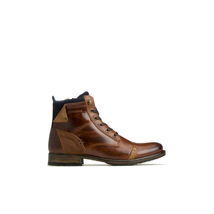 Bottines en cuir Redskins Homme YANI Cognac Cloane Vannes