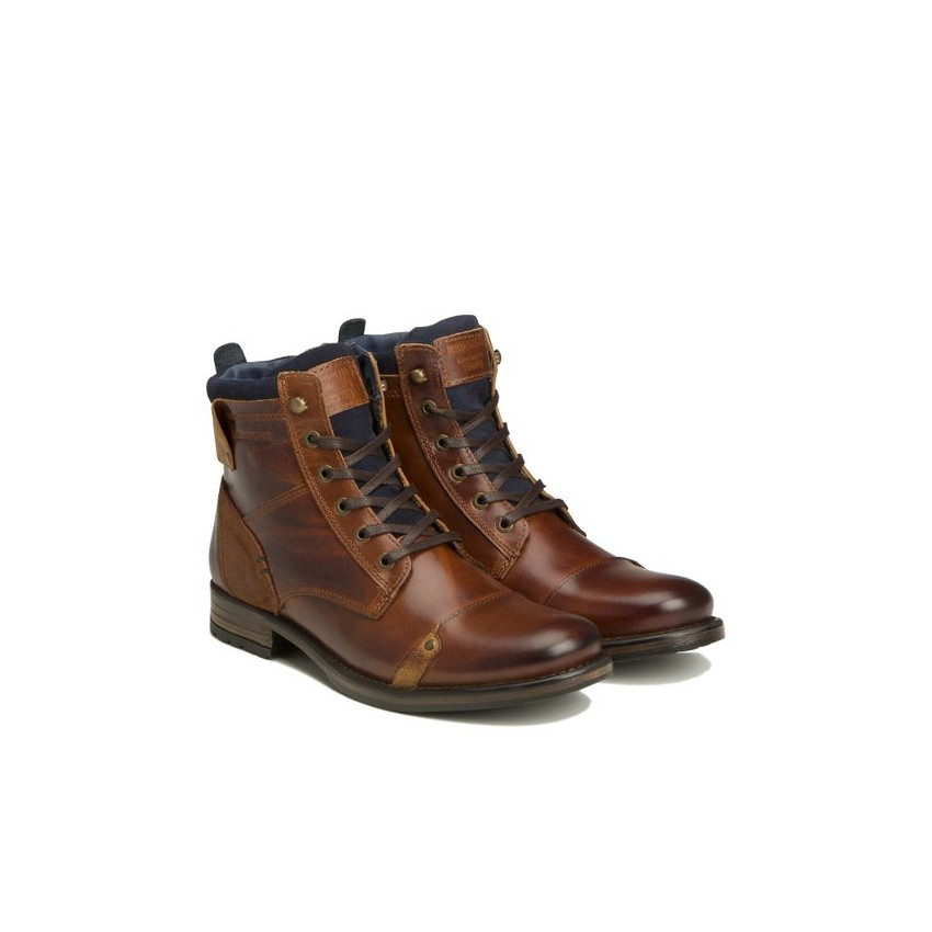 Bottines en cuir Redskins Homme YANI Cognac Cloane Vannes