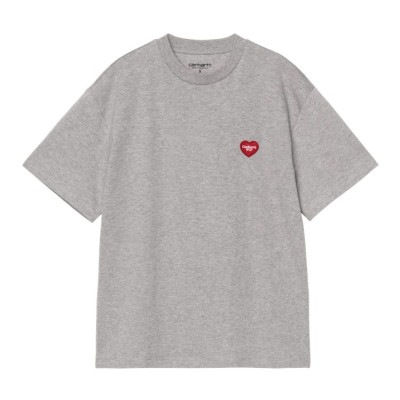 T-shirt Femme Carhartt Wip HEART PATCH Gris Cloane Vannes I032318