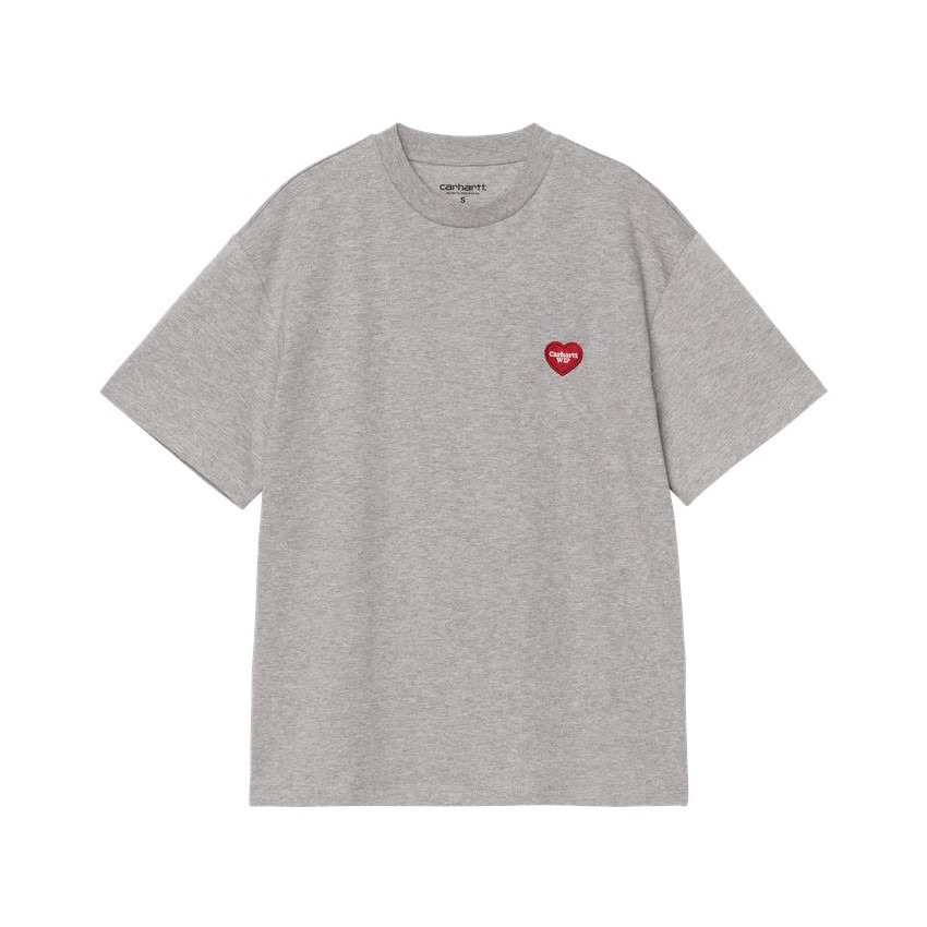 T-shirt Femme Carhartt Wip HEART PATCH Gris Cloane Vannes I032318