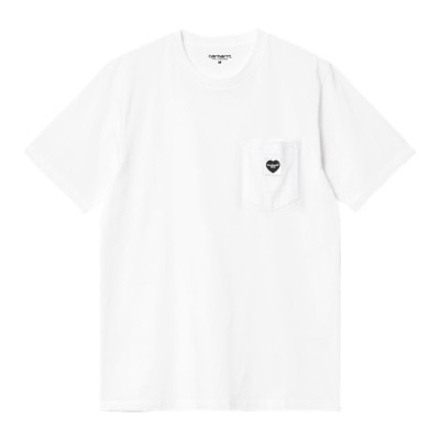 T-Shirt Homme Carhartt Wip POCKET HEART Blanc Cloane Vannes I032128