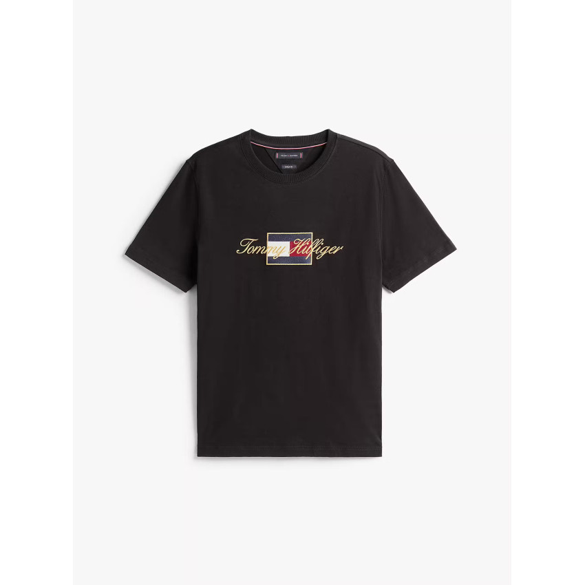 T-Shirt Tommy Hilfiger Homme ICON GOLD Noir Cloane Vannes MW0MW41500