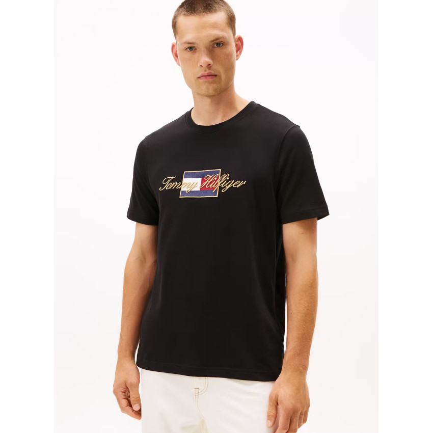 T-Shirt Tommy Hilfiger Homme ICON GOLD Noir Cloane Vannes MW0MW41500