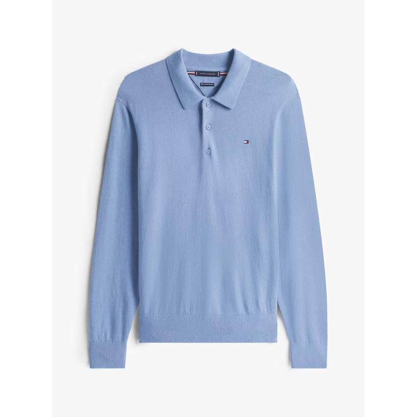 Pull Tommy Hilfiger Homme PIMA Bleu Cloane Vannes MW0MW36519 C2B