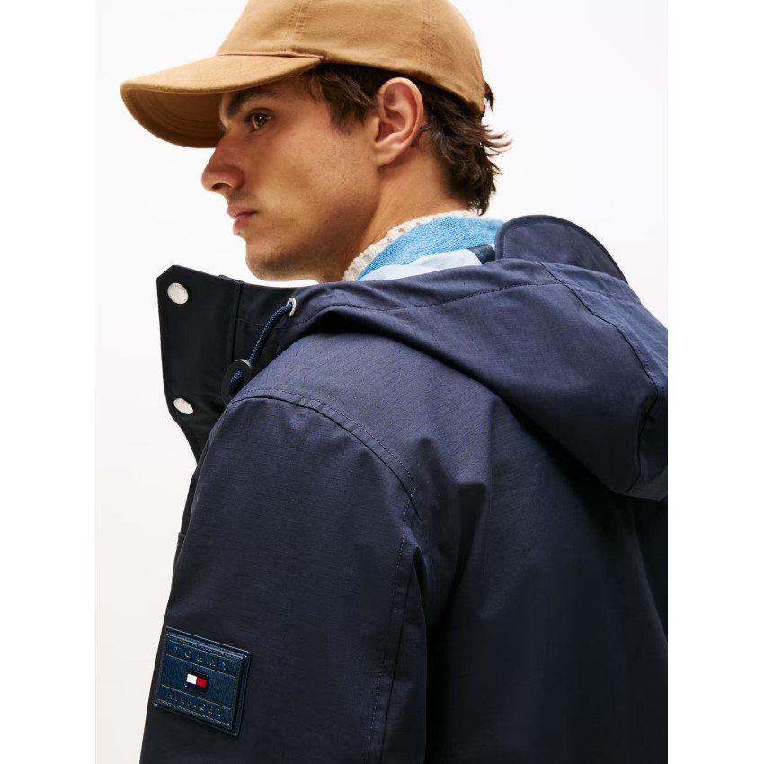 Blouson Imperméable Homme Tommy Hilfiger WET WEATHER Bleu Marine Cloane Vannes MW0MW42071 DW5