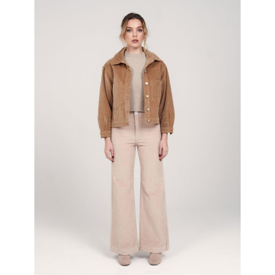 Pantalon en Velours Femme FAM PARIS FAUVE Beige Cloane Vannes