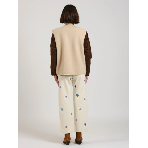 Veste Sans Manches Fam Paris Femme VITA Beige Cloane Vannes