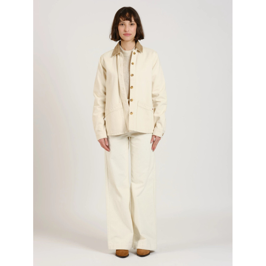 Veste en Jeans Fam Paris Femme VIVIAN Beige Cloane Vannes